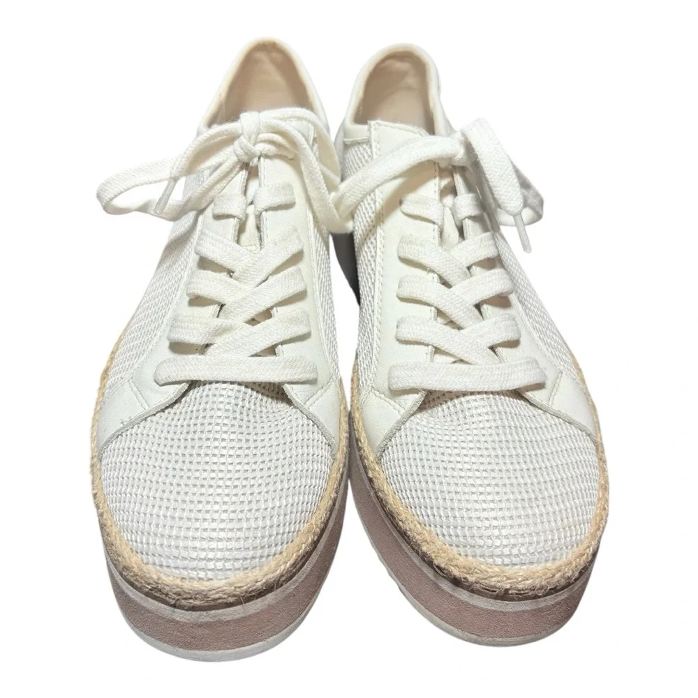 DOLCE VITA Telah White Mesh Platform Shoes